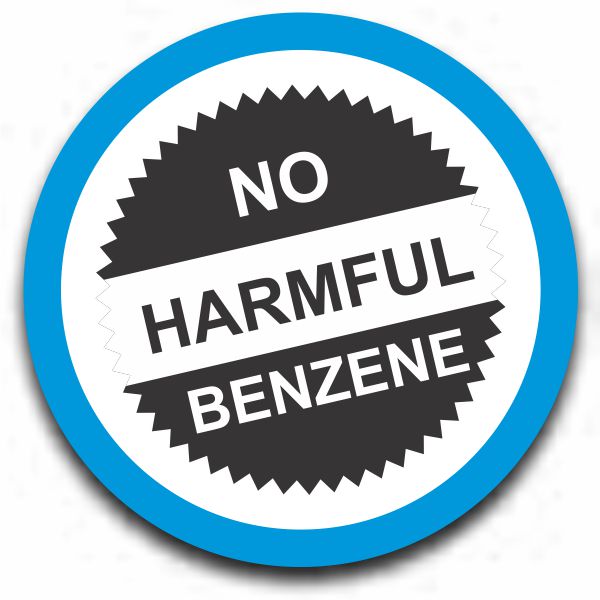 Free from benzene, Not harmful to health icon